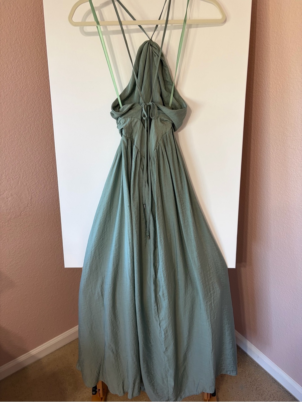 Hello Molly Over The Limit Sage Sparkle Maxi Dress 8 NWOT - Picture 7 of 9